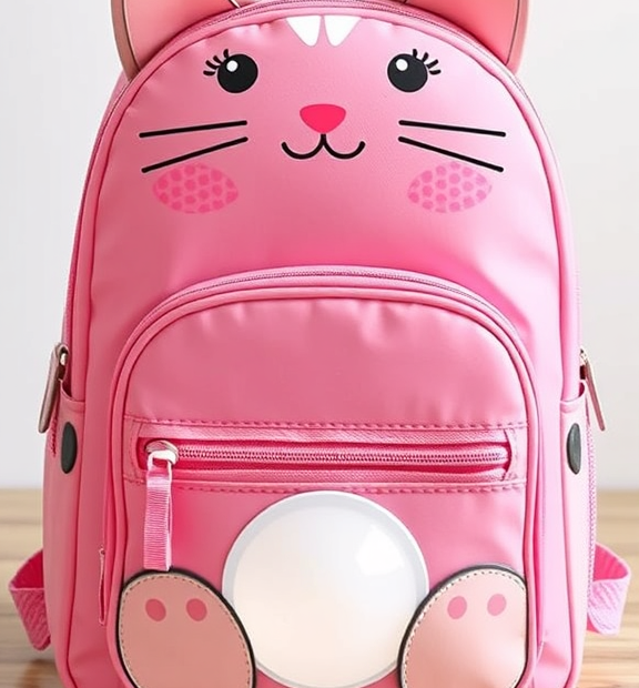 abshoo Cute Cat School Backpack For Girls Elementary Kindergarten Kids School Bag (Cat Pink A)