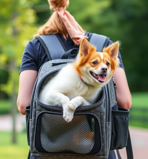 APOLLO WALKER Pet Carrier Backpack for Small Cats and Dogs, Puppies, Two-Sided Entry, Safety F