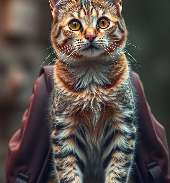 backpack with cat