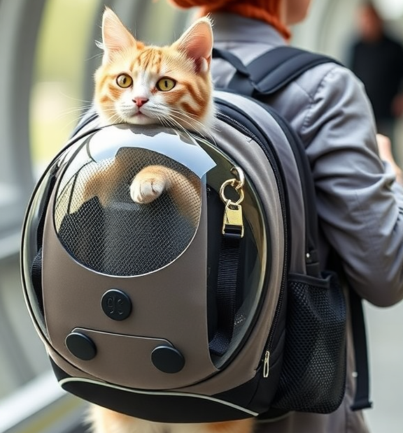 BAGLHER Cat Carrier Backpack Bubble - Fit Up to 18 Lbs - Airline-Approved Dog Backpack Carrier