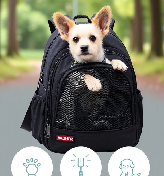BAGLHER Pet Carrier Backpack, Ventilated Design, Pet Travel Backpack with Comfortable Shoulder