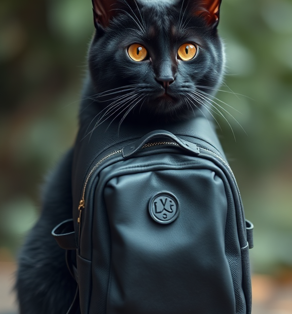 black cat backpack