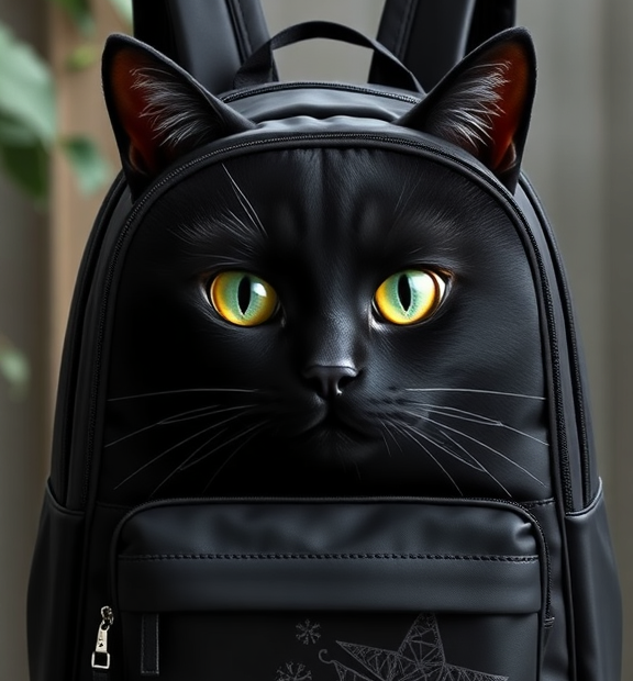 Black Cat Backpack Bookbag Laptop Backpacks Multipurpose Daypack for Boys Girls School Men Wom