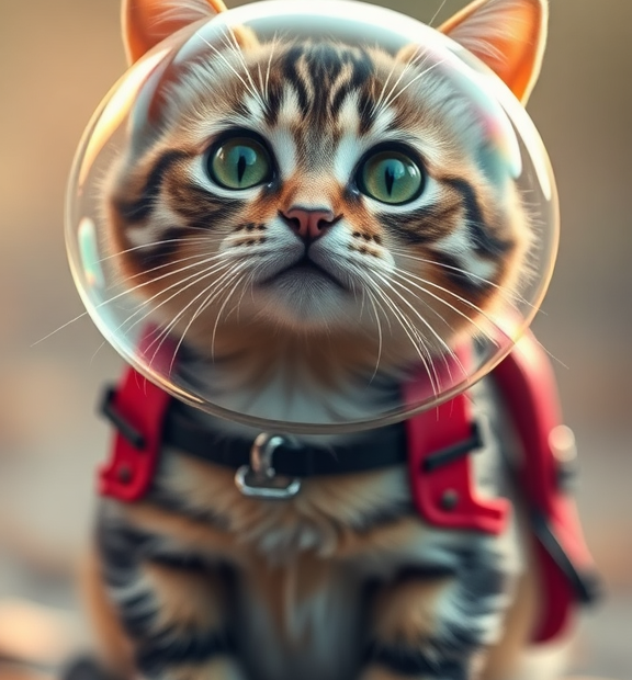 bubble backpack cat