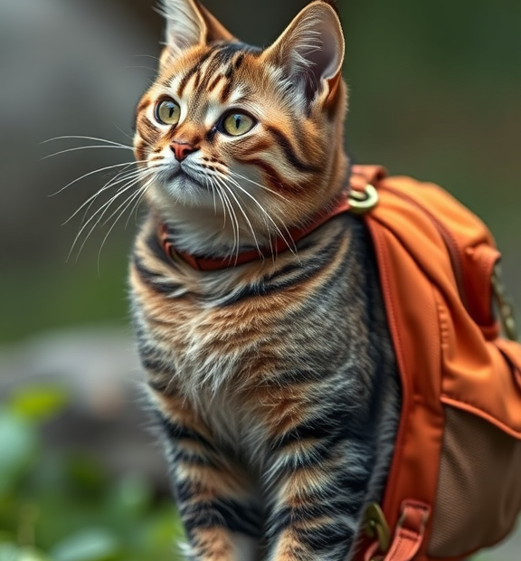 cat backpack he loves it