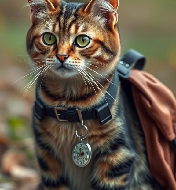 cat backpack realistic