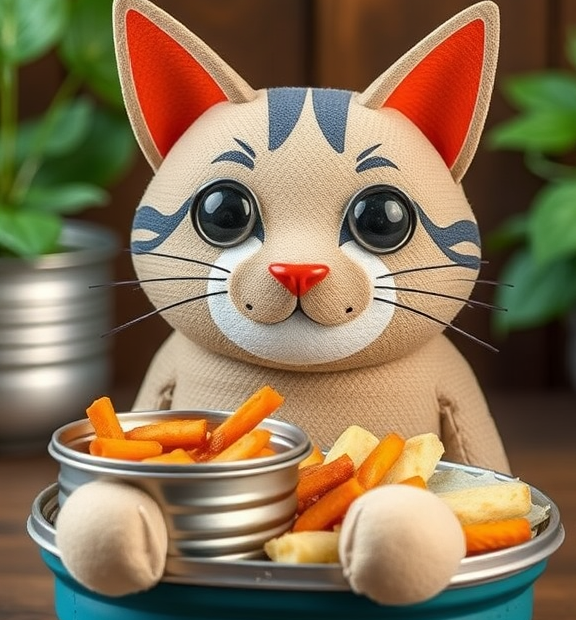 Cat Food Can Crafts: Collapsible travel tins for meals on the go