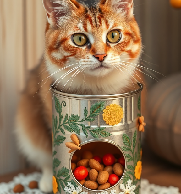 Cat Food Can Crafts: Seasonal décor feeders that spark curiosity