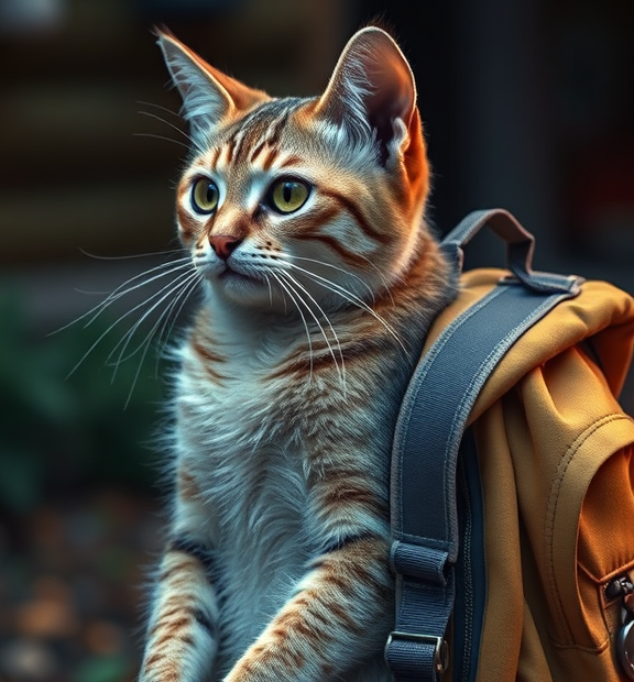 cat in backpack