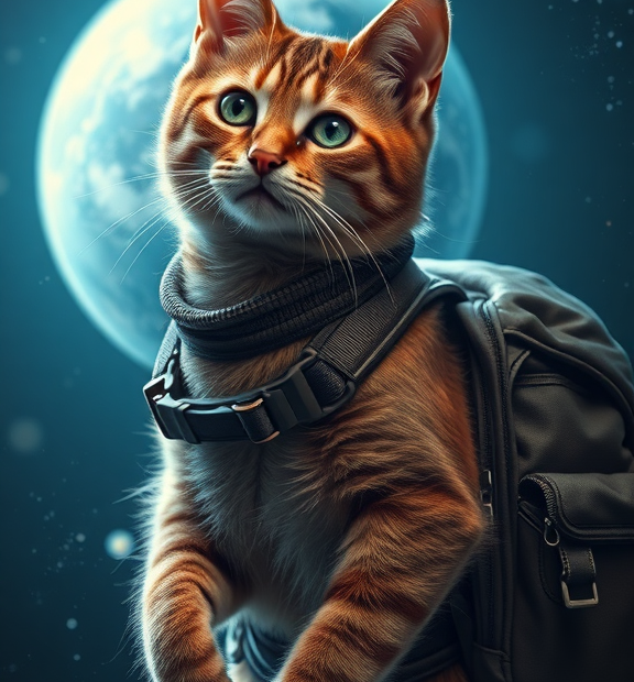 cat in space backpack