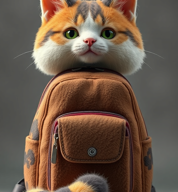 cat plush backpack