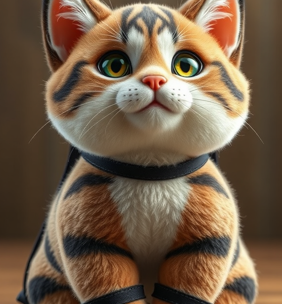 Chongker Stuffed Realistic Cat Plush Backpack - Cute and Soft Stuffed Animal Backpack with Adj