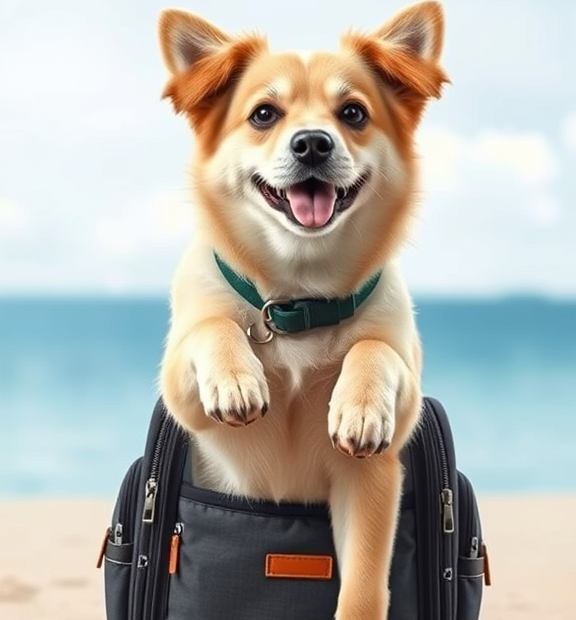 Dog Travel Bag, 25L Airline Approved Dog Travel Backpack for Pet Travel Accessories with 2 Foo