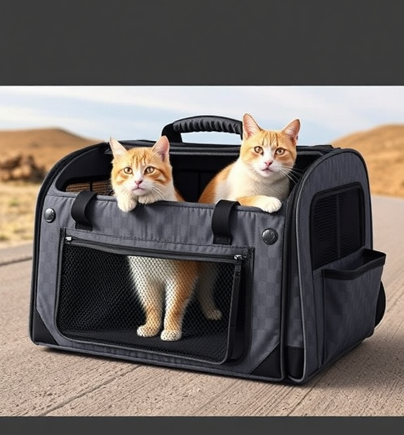Extra Large Cat Carrier for 2 Cats, Portable Soft Sided Large Pet Carrier for Traveling, Indoo