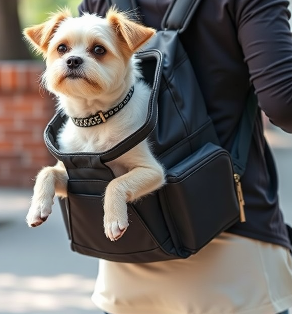 Hands-Free Pet Carrier Backpack for Dogs and Cats - Comfortable Adjustable Legs Carrier - Easy