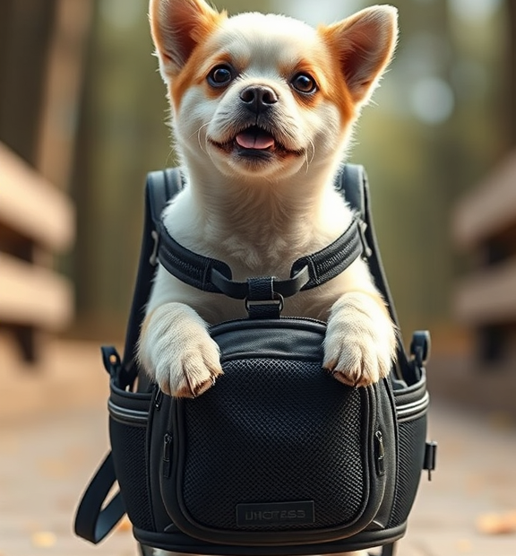 Inspack Dog Cat Backpack Carrier, Dog Carrier Adjustable for Small Medium Dogs, Pet Dog Front