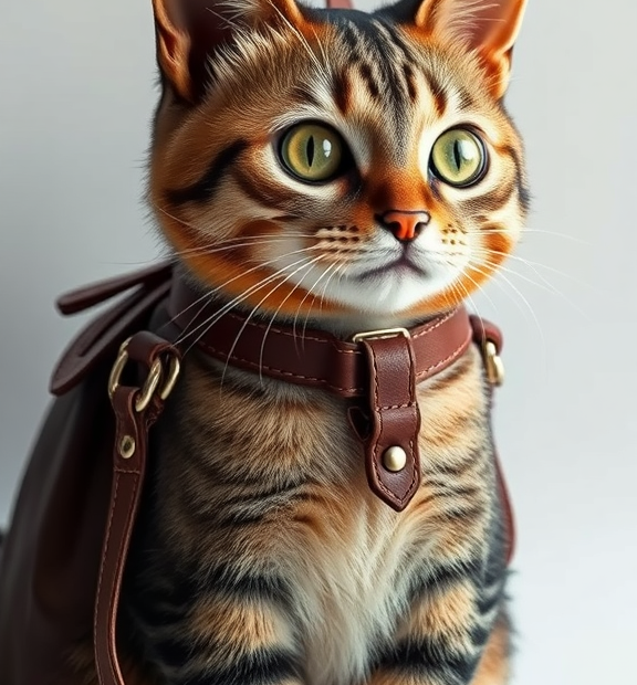 leather cat backpack