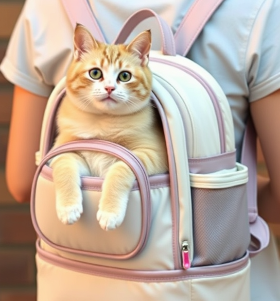 Lollimeow Cat Carrier Backpack, Bubble Expandable Backpack Carrier, Pets and Small Dogs,Airlin