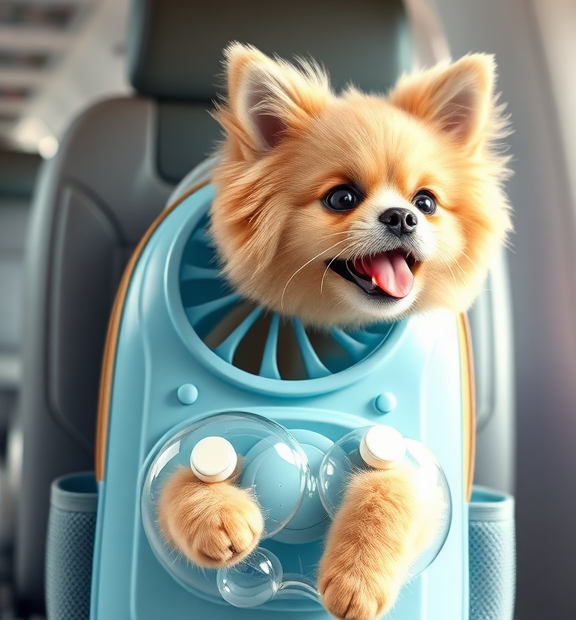 LOLLIMEOW Mini Fan for Pet Carrier Backpack, Bubble Backpack Carrier, Cats and Puppies,Airline