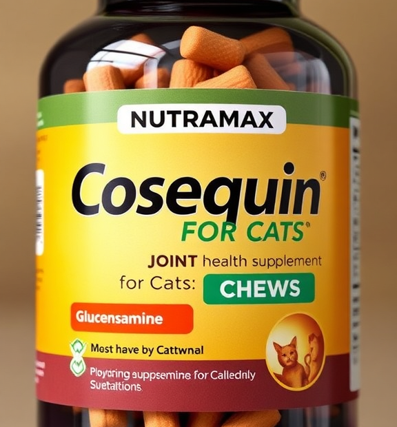 Nutramax Cosequin for Cats Joint Health Supplement, Contains Glucosamine for Cats – Chews Jar