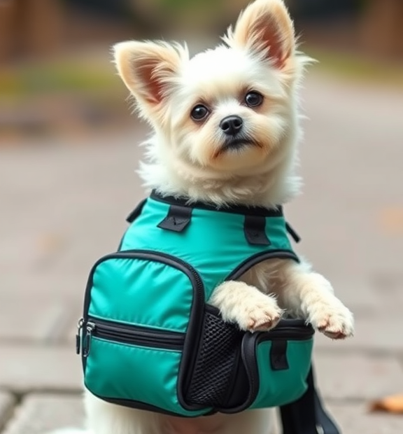 Pet Travel Backpack for Cats and Dogs, Portable Breathable Mesh Chest Carrier, Polyester Woven