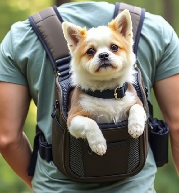 PetAmi Adjustable Cat & Dog Front Chest Carrier Backpack, Ventilated for Hiking & Camping, Max