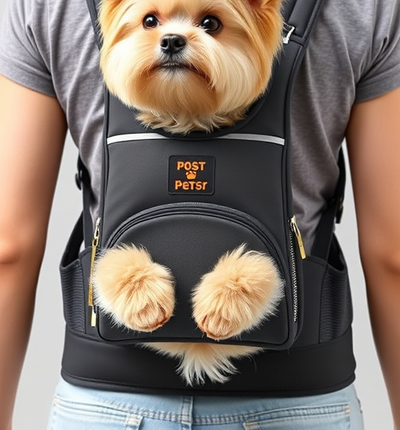 Petsfit Pet Backpack Carrier with Upgrade Waist Cushion Design to Better Fit The Waist, Suitab