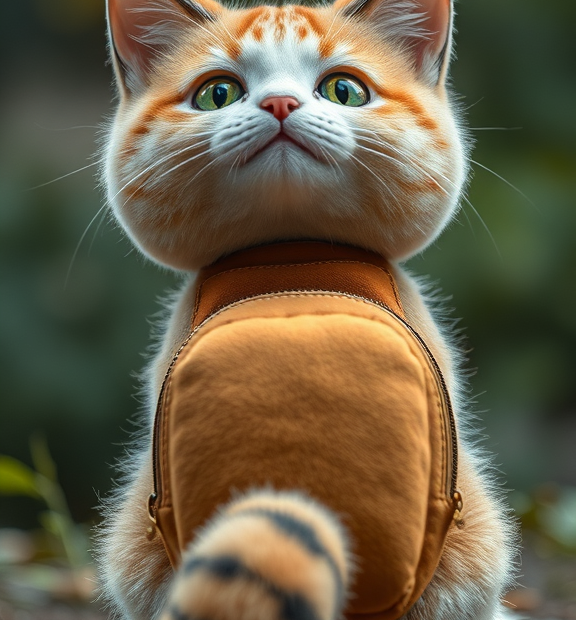 plush cat backpack