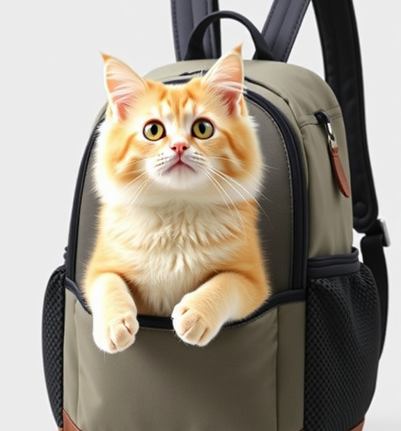 Portable Cat Carrier Backpack for Small Pets – Foldable Breathable Design, Multifunctional Pet
