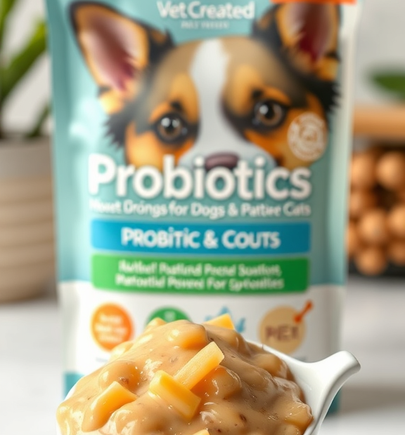 Probiotics for Dogs & Cats – Vet-Created Probiotic Package & Scoop Shot