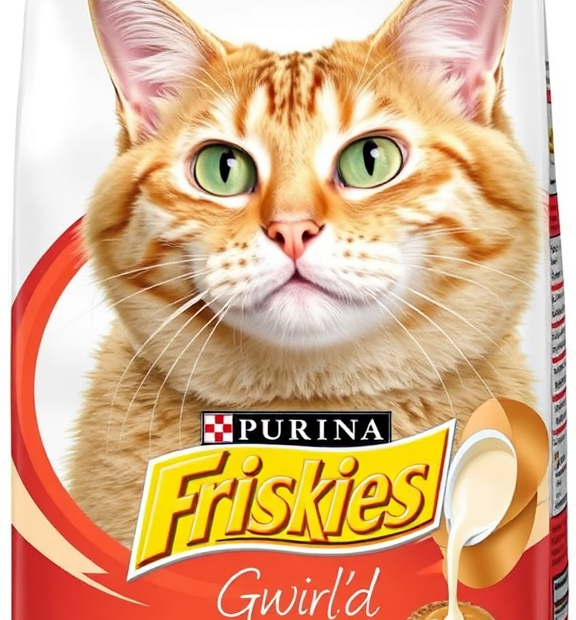 Purina Friskies Dry Cat Food Gravy Swirl’d with Chicken, Salmon & Gravy, 16 lb