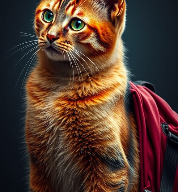 rainbow cat backpack