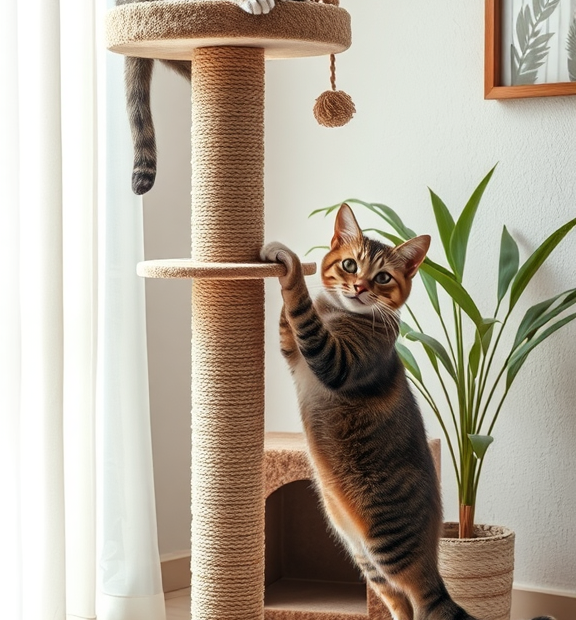scratching post cat tree