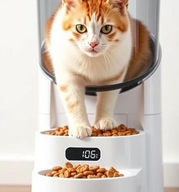 VOLUAS Automatic Cat Feeders - Timed Pet Feeder for Cats and Dogs with Dry Food Dispenser