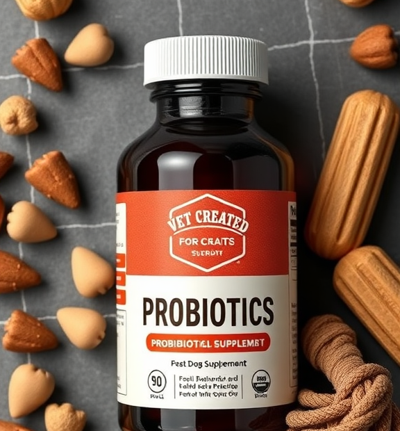 where to buy Probiotics for Dogs & Cats – Vet Created Cat & Dog Probiotic Supplement Studio Bottle Flatlay