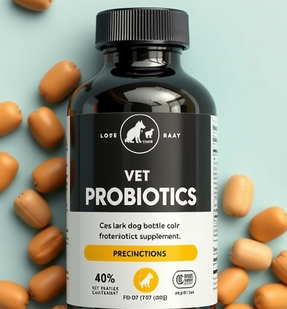 where to buy Probiotics for Dogs & Cats – Vet Created Cat & Dog Probiotic Supplement Studio Bottle Flatlay