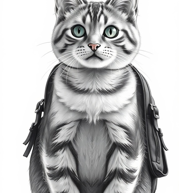 cat backpack carrier drawing