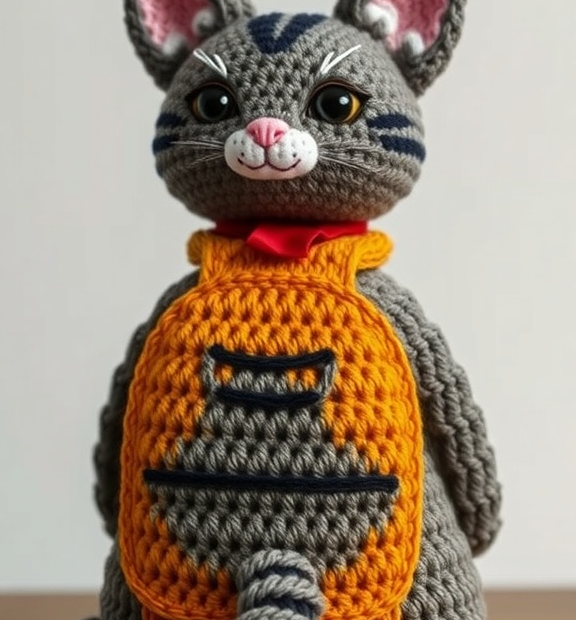 cat backpack crochet pattern