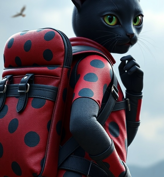 ladybug and cat noir backpack