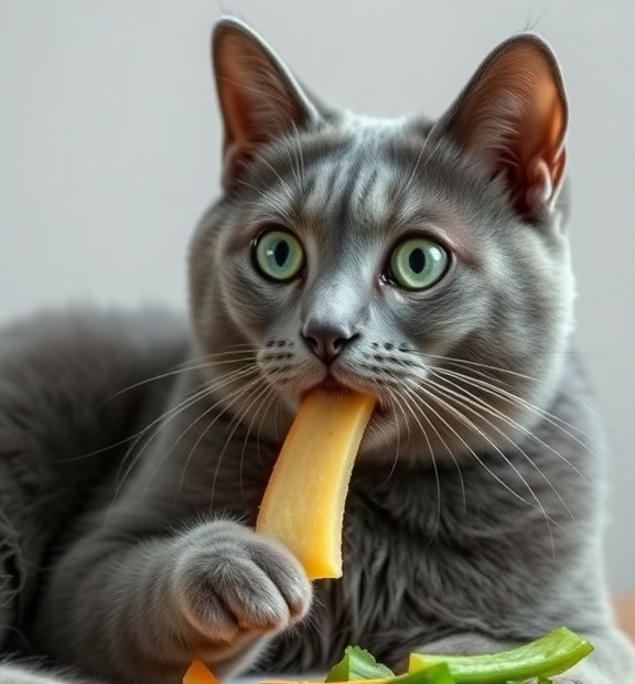 Solving Common Eating Problems in Russian Blue Cats