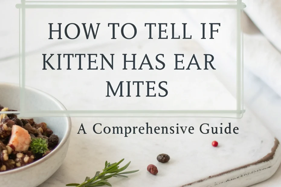 How to Tell if Kitten Has Ear Mites: A Comprehensive Guide